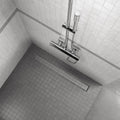 Ralo de duche linear em aço inox ultraplano 2 em 1 modelo R2