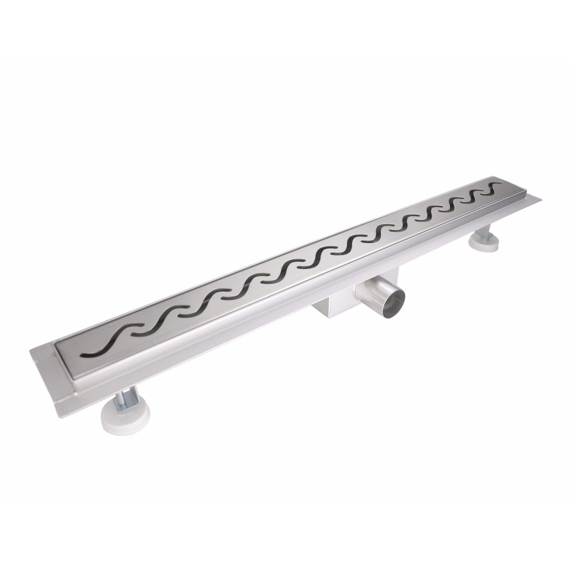 Sifone doccia in acciaio inox con design ondulato modello R6