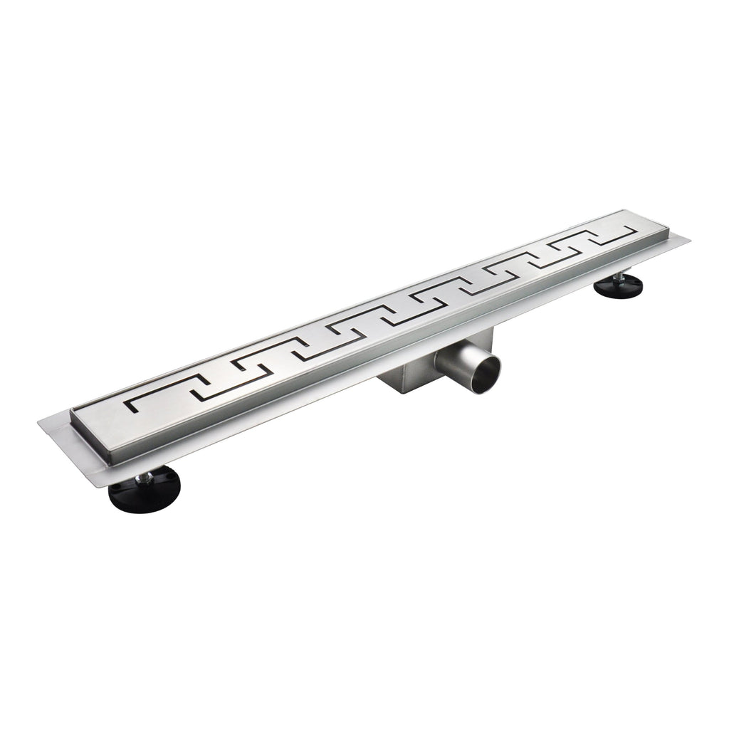 Ralo de duche linear em aço inox com acabamento cromado modelo R4