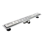 Ralo de duche linear em aço inox com acabamento cromado modelo R4