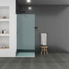 POLAR - Base de duche antiderrapante com acabamento branco e sifão incluído