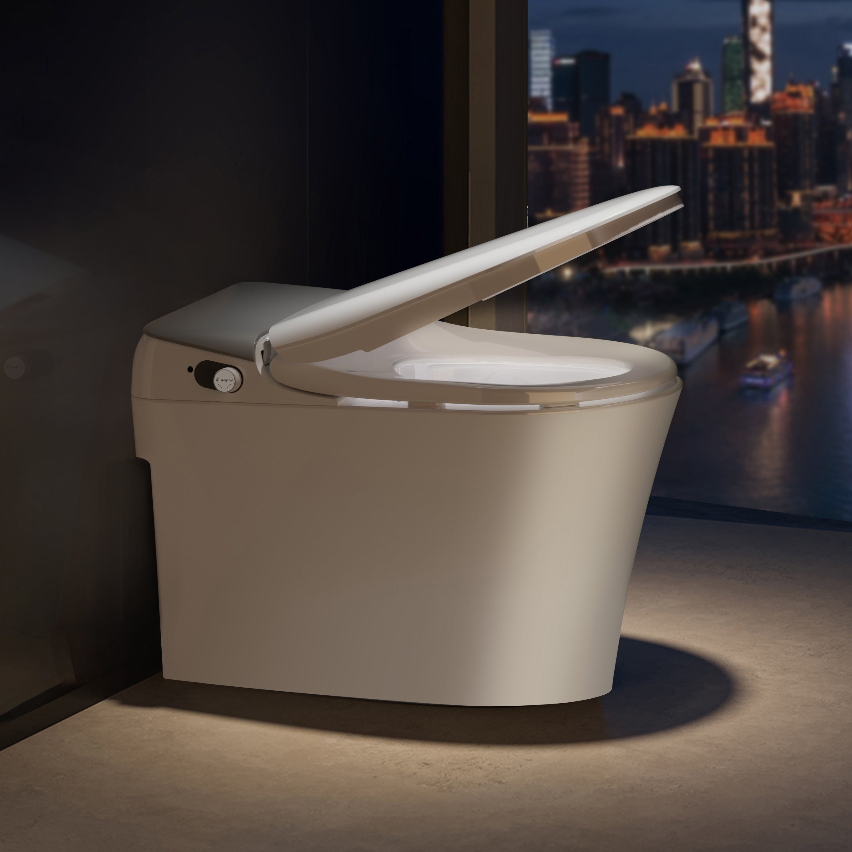 MISA | Inodoro inteligente japonés con mando, lavado, secado, asiento calefactable y sensor de pie