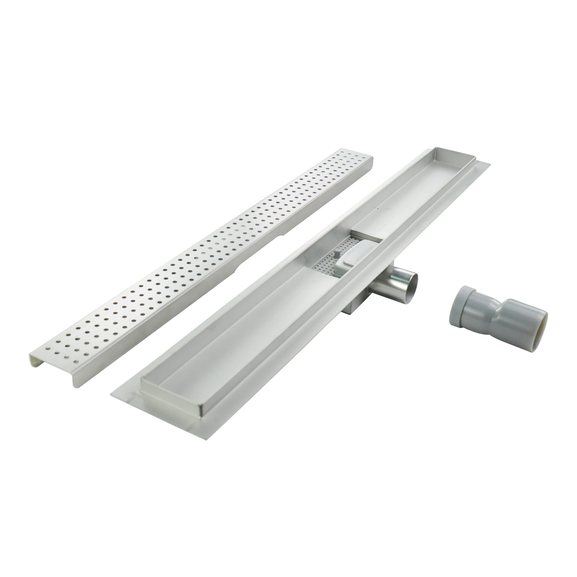 Piatto doccia in acciaio inox con design quadrato modello R7