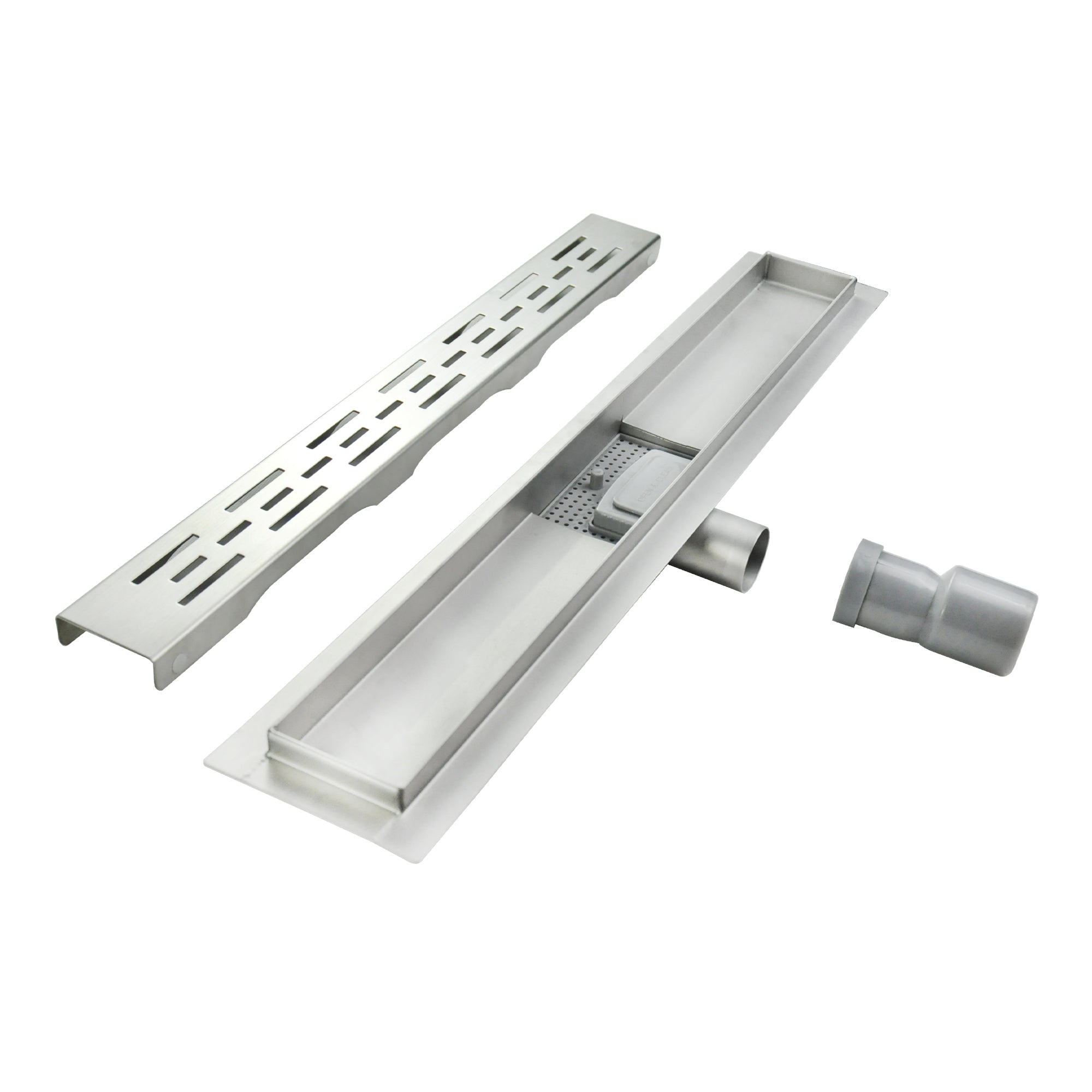 Sifone per doccia in acciaio inox con design quadrato modello R8