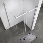 KAYLEE - Box doccia ad angolo con porta scorrevole, vetro trasparente 6 mm e profilo cromato