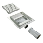 Piatto doccia quadrato in acciaio inox ultrapiatto modello Q5