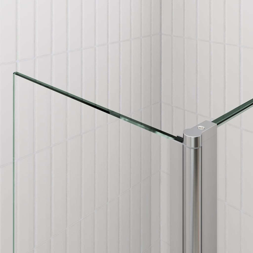 Extensão rotativa 40 cm para divisória de duche Walk-In em vidro temperado