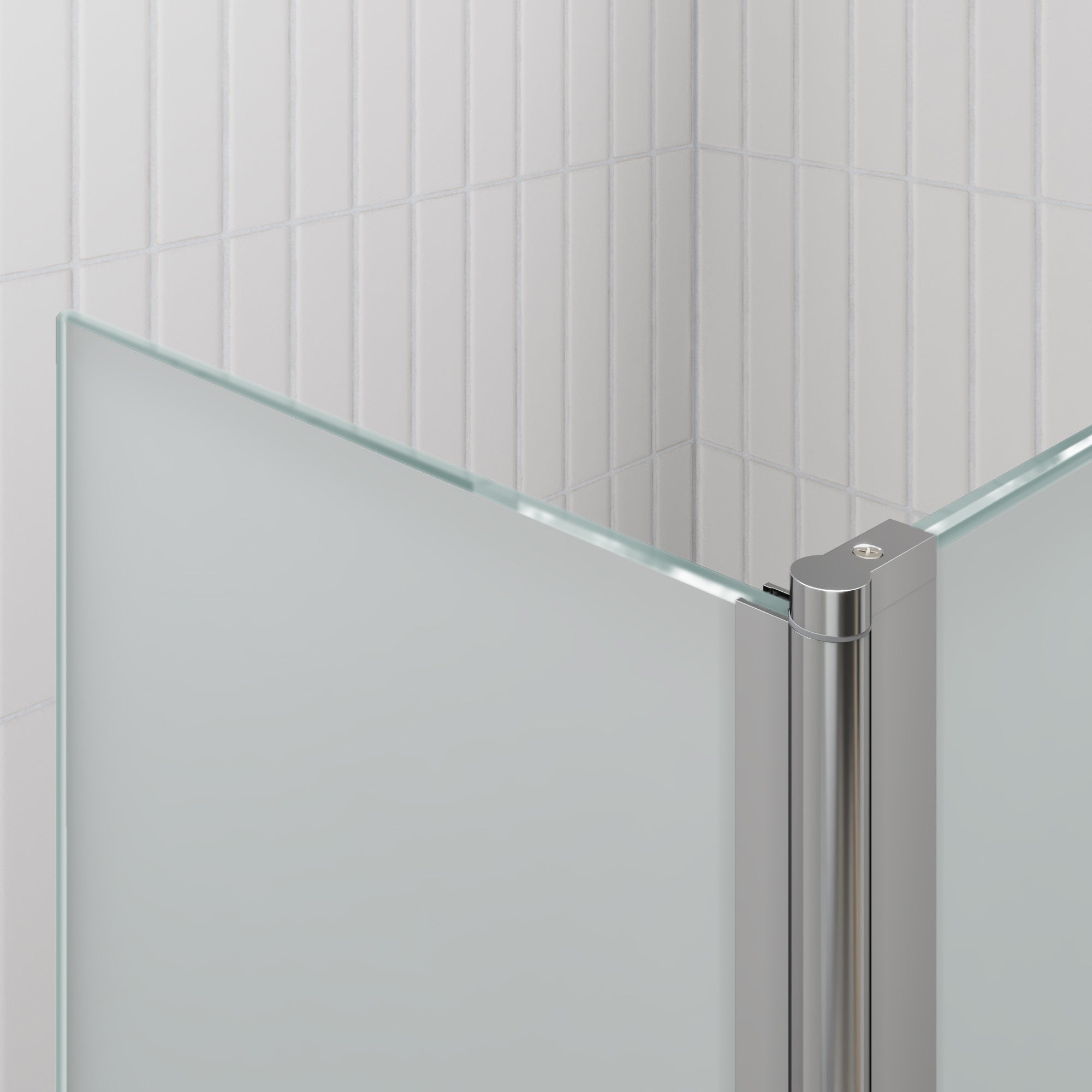 Extensão rotativa 40 cm para divisória de duche Walk-In em vidro temperado 10 mm