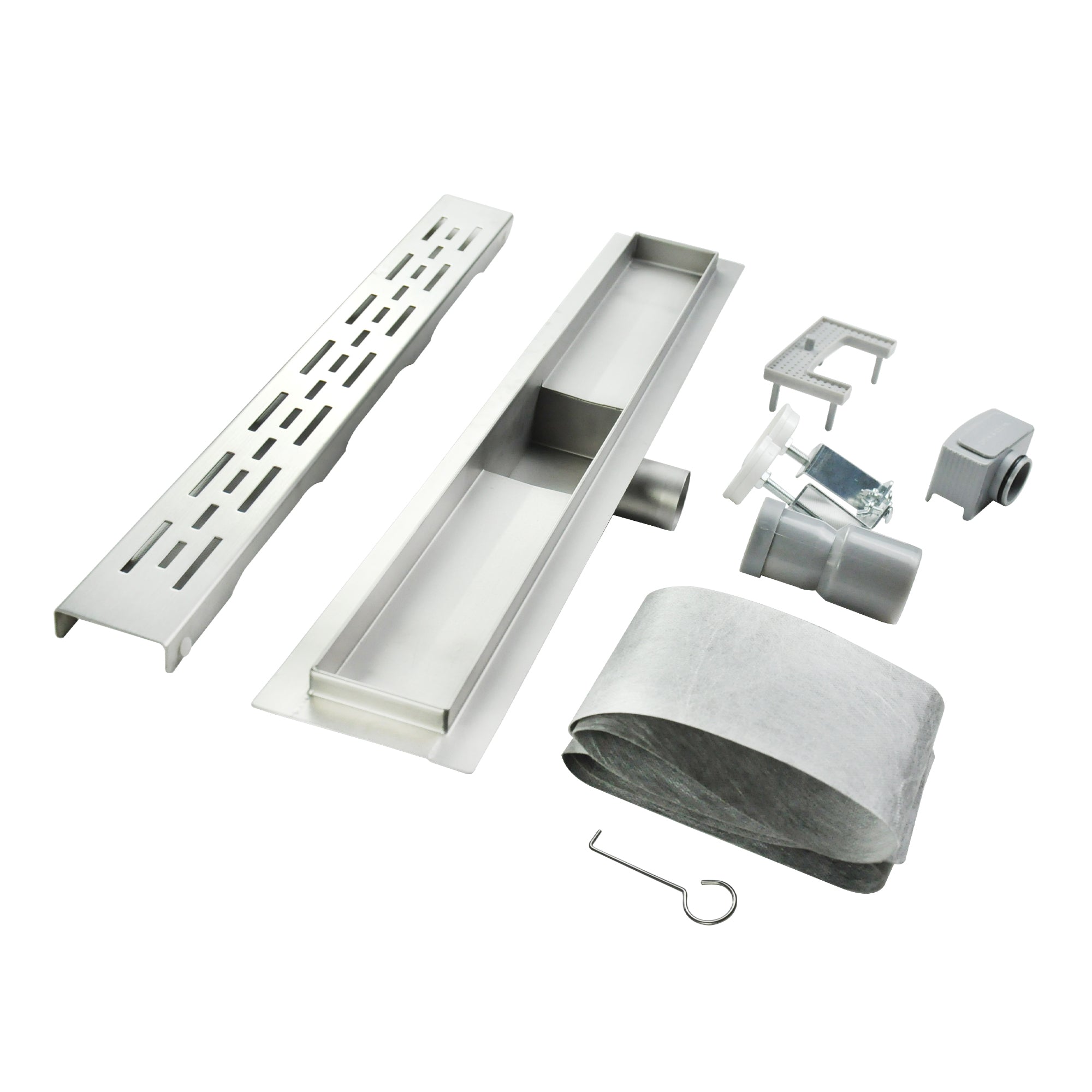 Sifone per doccia in acciaio inox con design quadrato modello R8