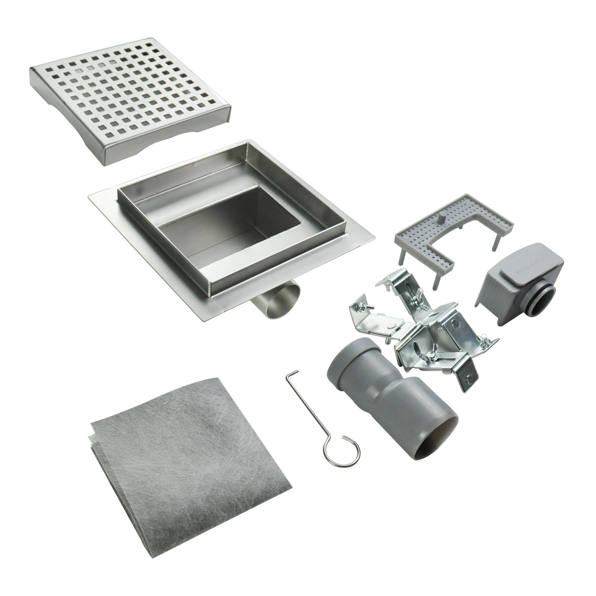 Piatto doccia quadrato in acciaio inox ultrapiatto modello Q5