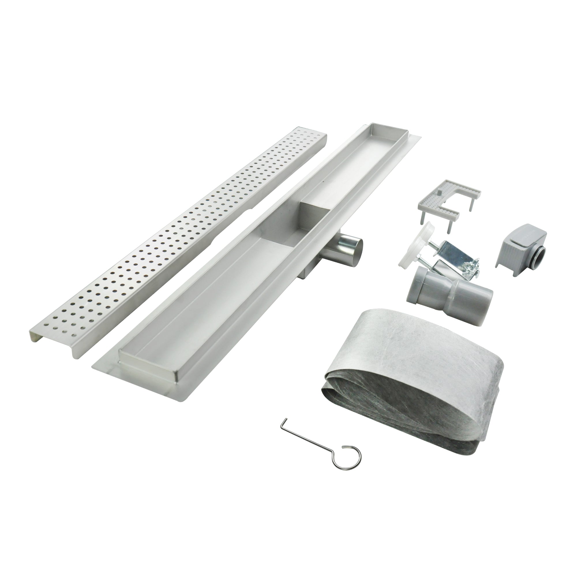 Piatto doccia in acciaio inox con design quadrato modello R7