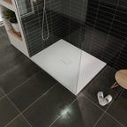 BOREAL - Piatto doccia antiscivolo con finitura bianca e sifone incluso