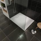 BOREAL - Piatto doccia antiscivolo con finitura bianca e sifone incluso