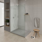 BOREAL - Piatto doccia antiscivolo con finitura grigia e piletta inclusa