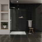 BOREAL - Piatto doccia antiscivolo con finitura bianca e sifone incluso