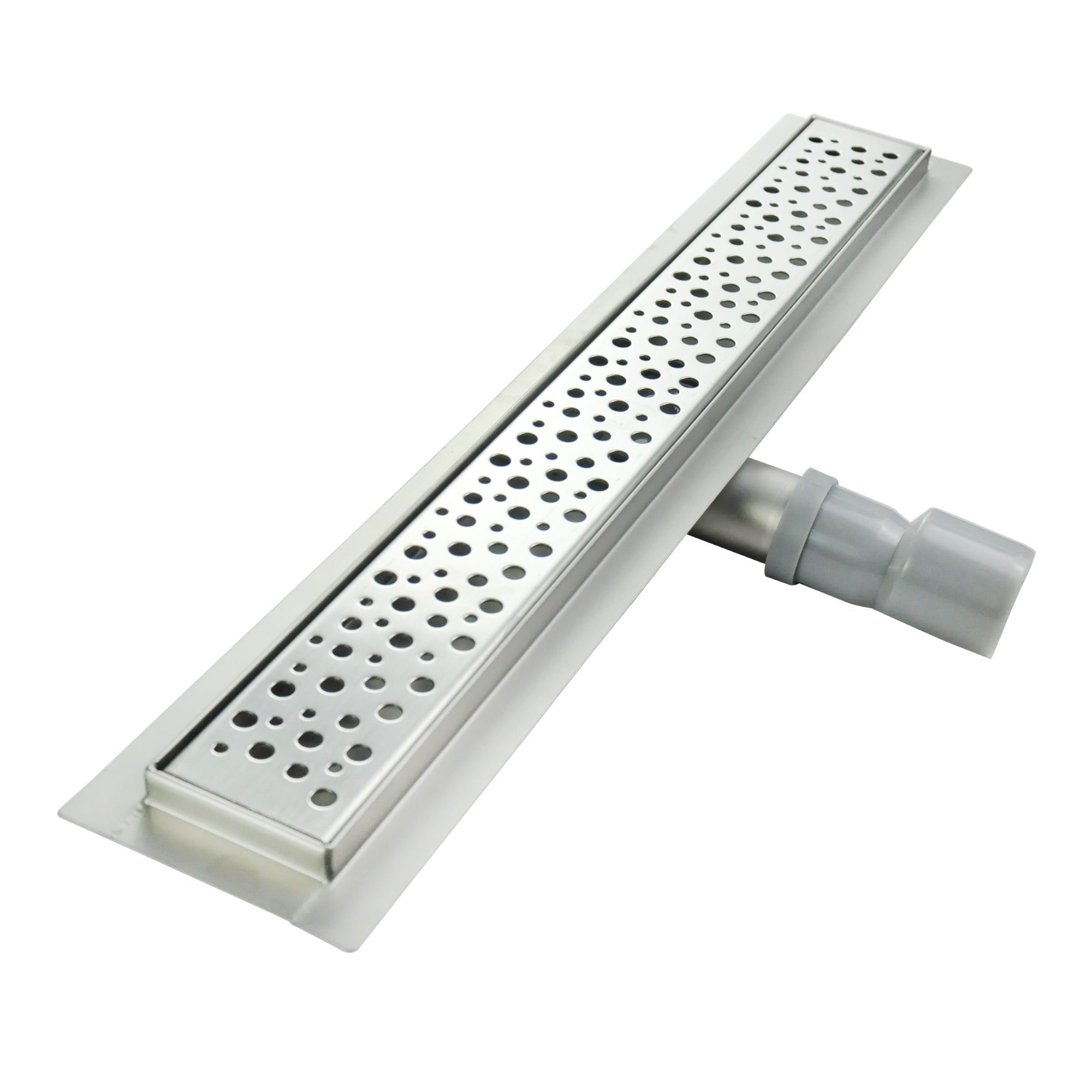 Sifone per doccia lineare in acciaio inox con finitura cromata modello R5