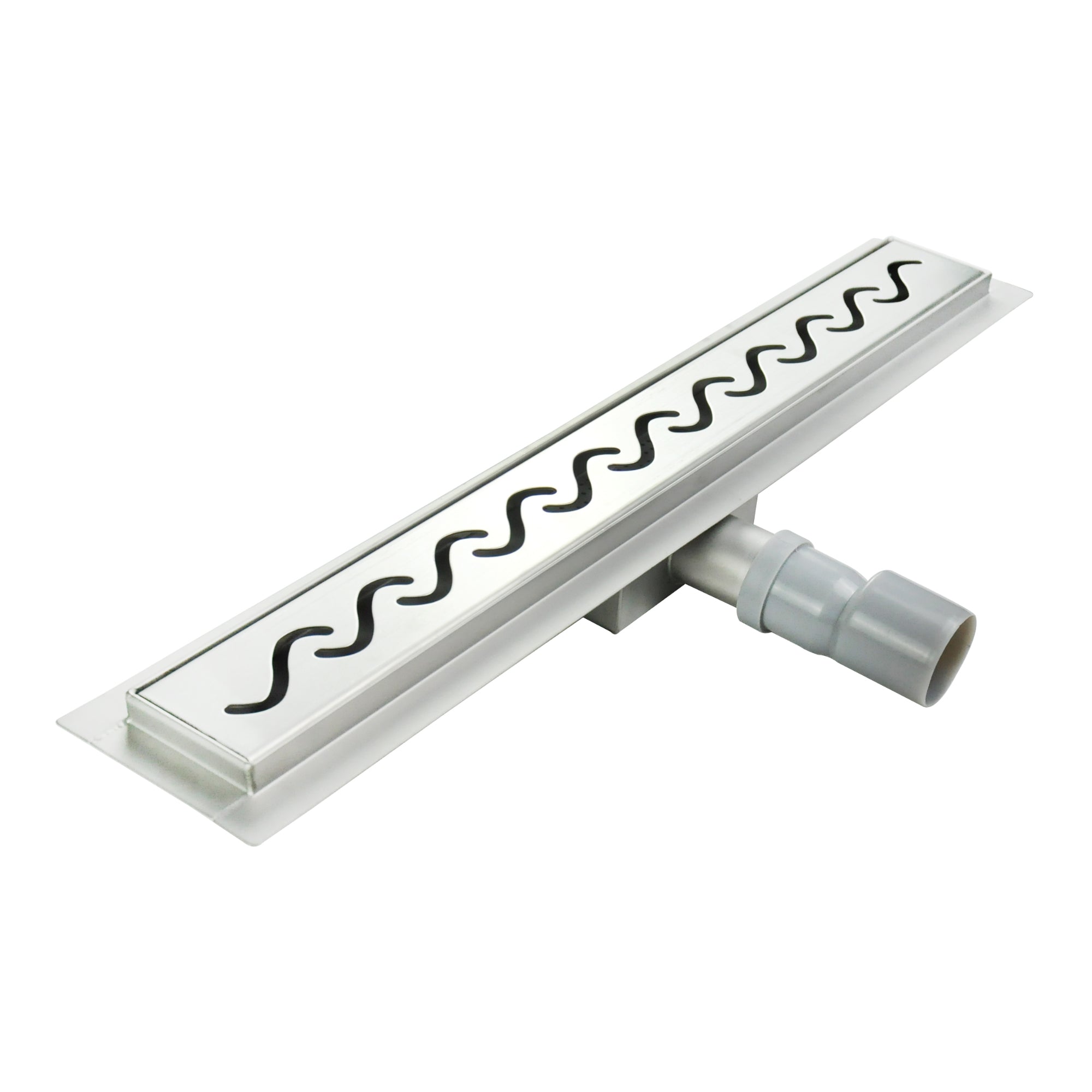 Sifone doccia in acciaio inox con design ondulato modello R6