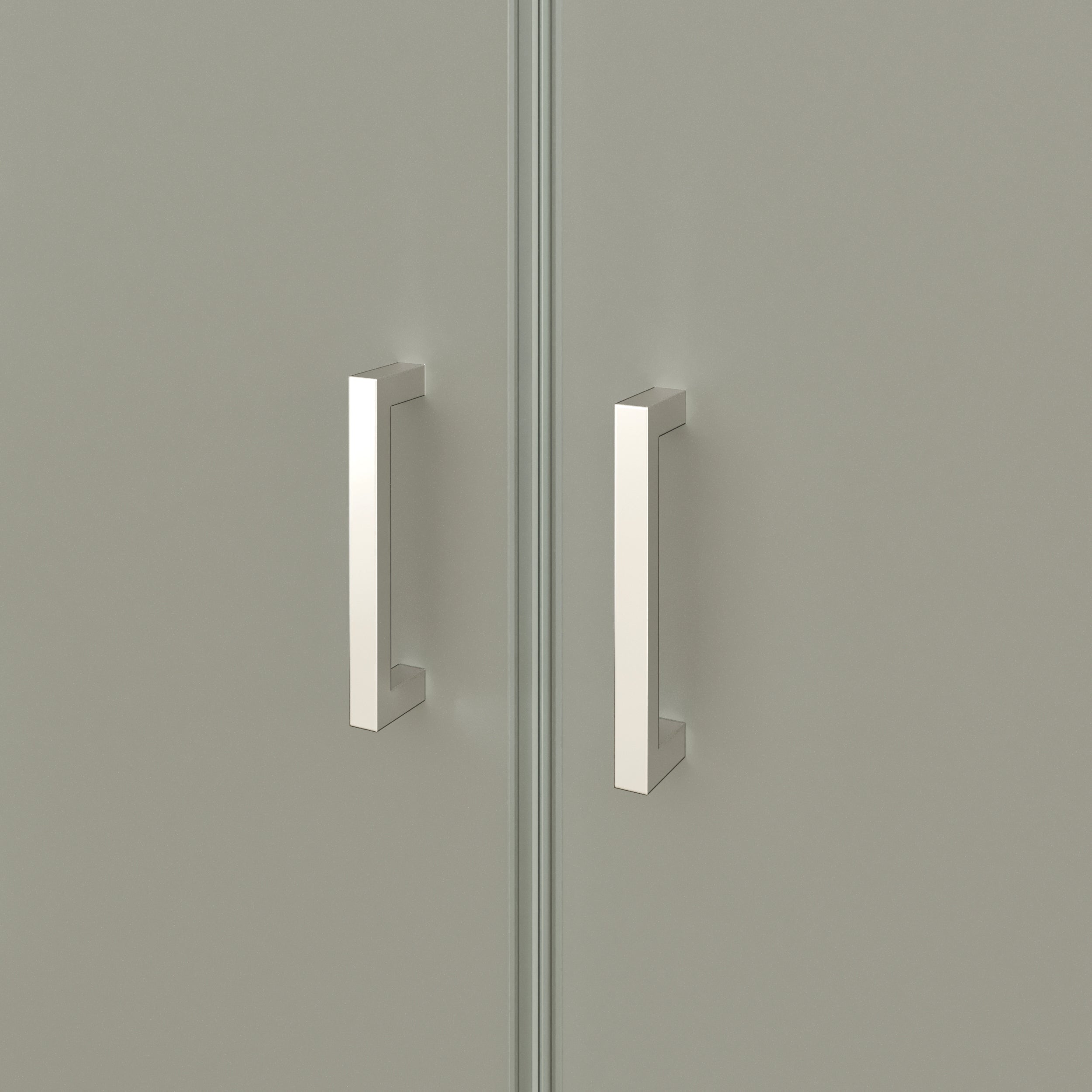 LARA - Mampara de ducha con puertas abatibles de vidrio templado esmerilado de 6 mm