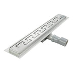 Ralo de duche linear em aço inox com acabamento cromado modelo R4