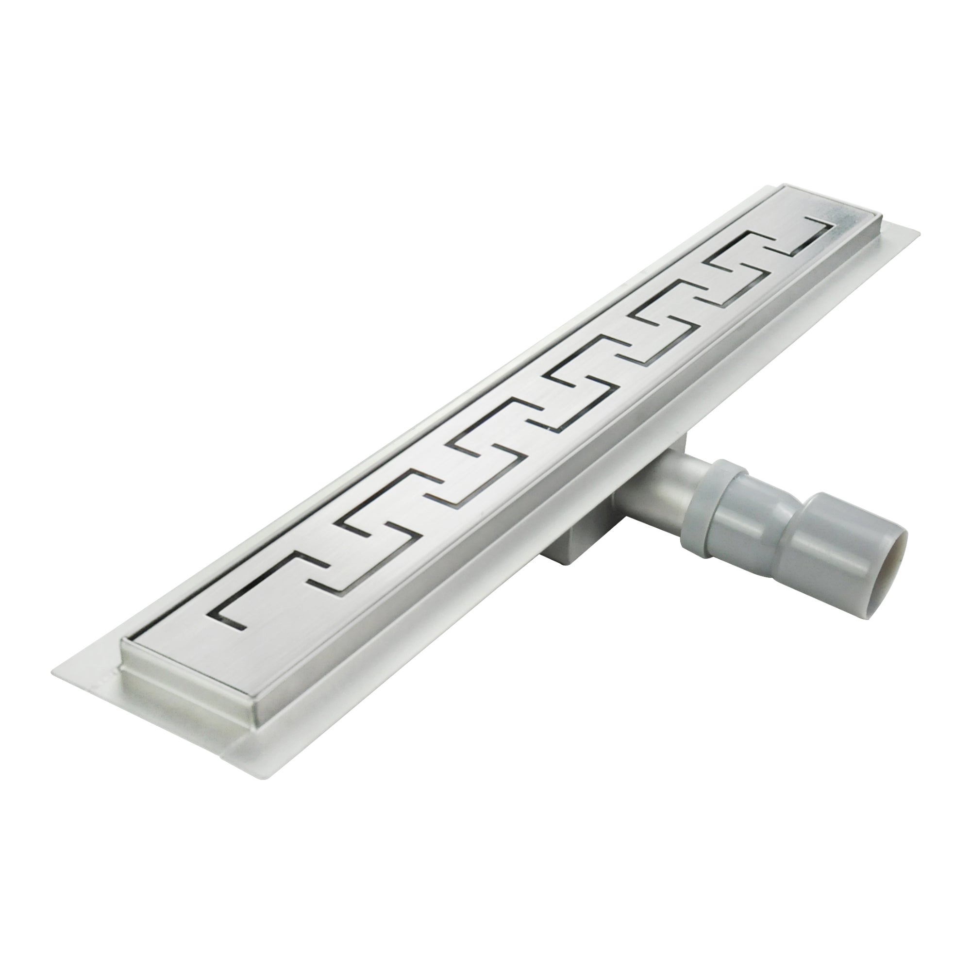 Piletta doccia lineare in acciaio inox con finitura cromata modello R4