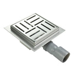 Sifone doccia quadrato in acciaio inox ultrapiatto modello Q3
