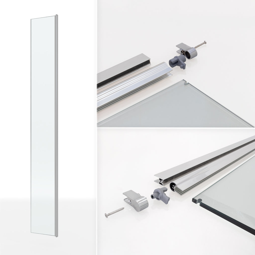 Extensão rotativa 40 cm para divisória de duche Walk-In em vidro temperado