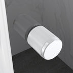 KAYLEE - Cabine de duche de canto com portas de correr, vidro escurecido 6 mm e perfil branco