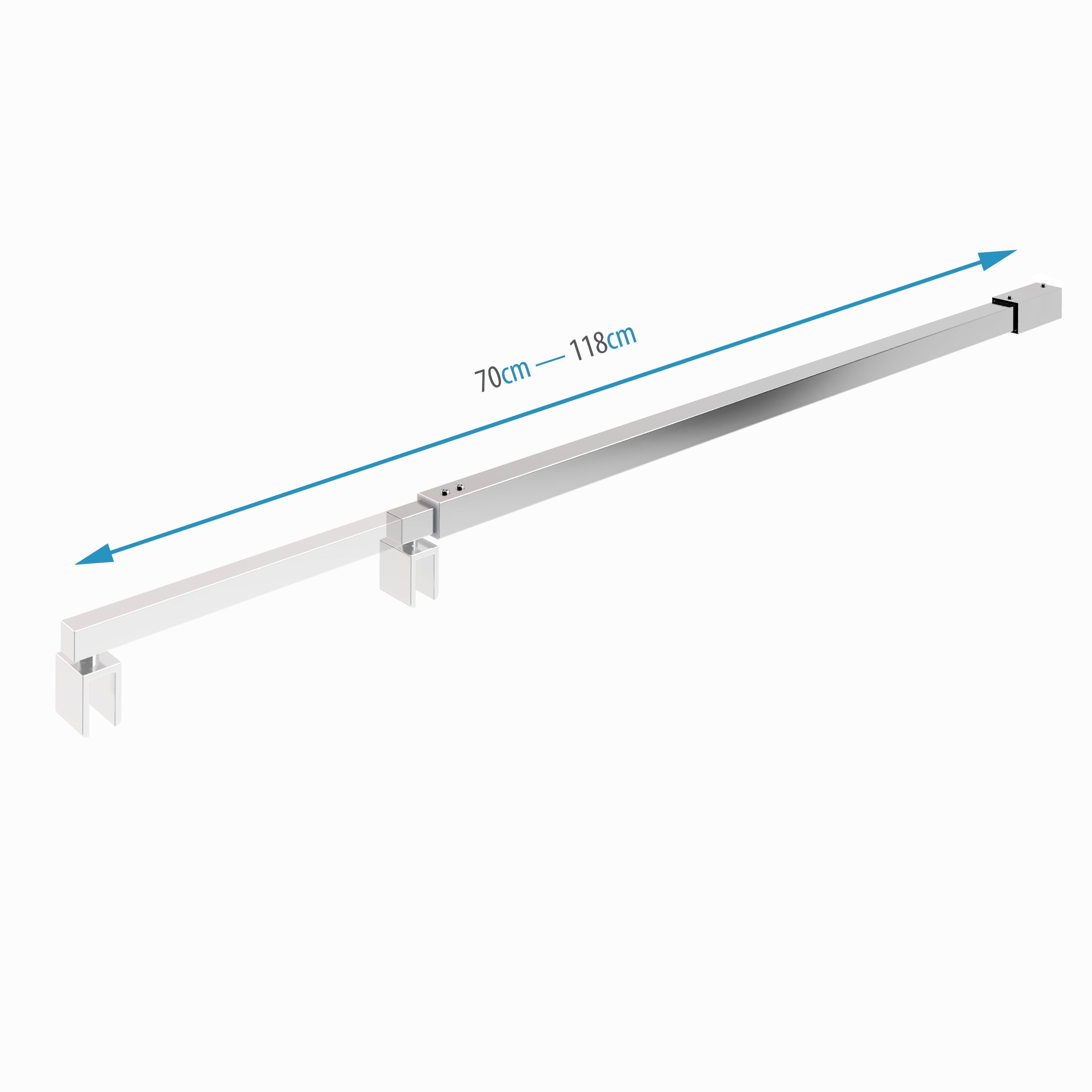 Barra stabilizzatrice regolabile per Walk-in con fissaggio a parete - 22M