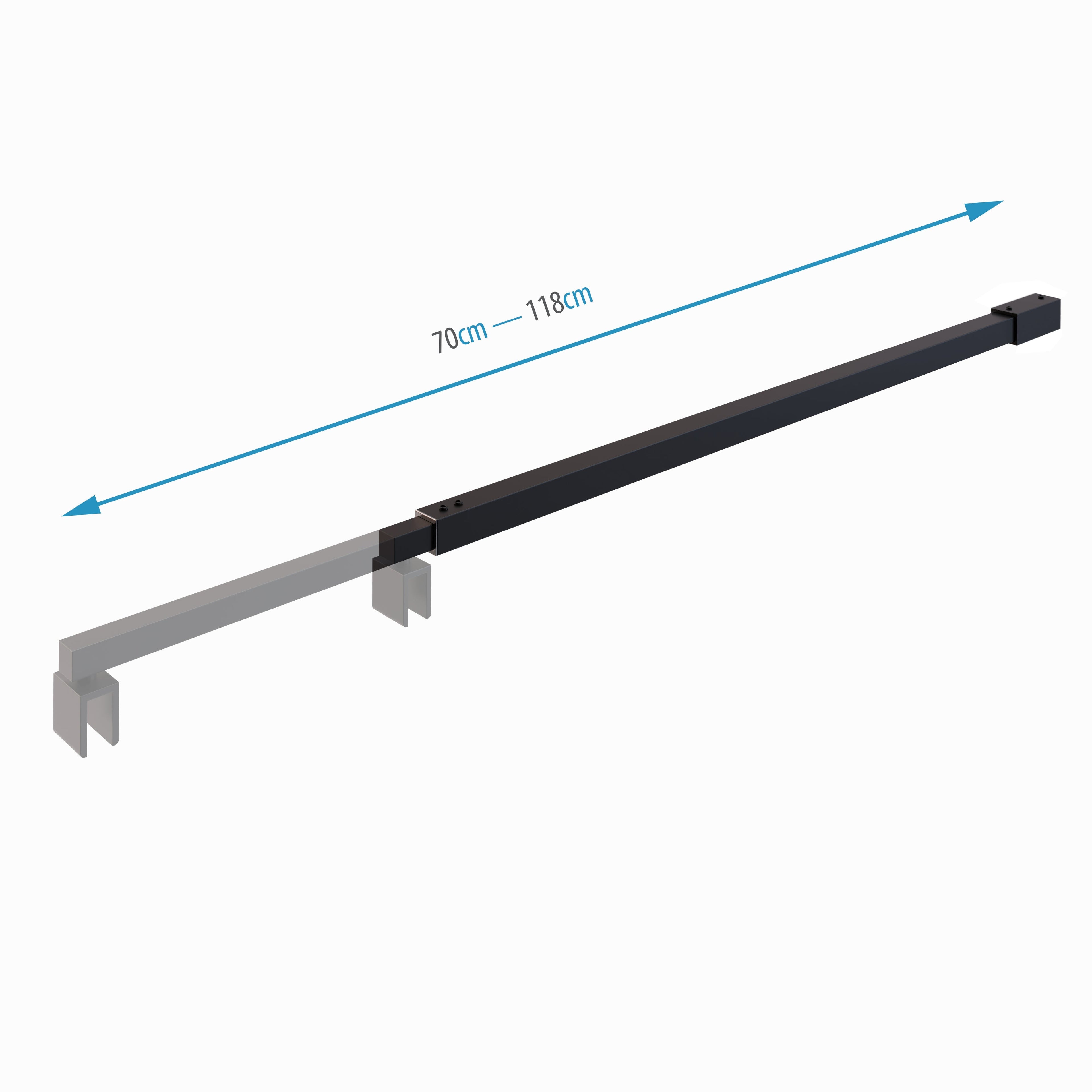 Barra estabilizadora ajustável para Walk in de aplicação na parede - 22BM