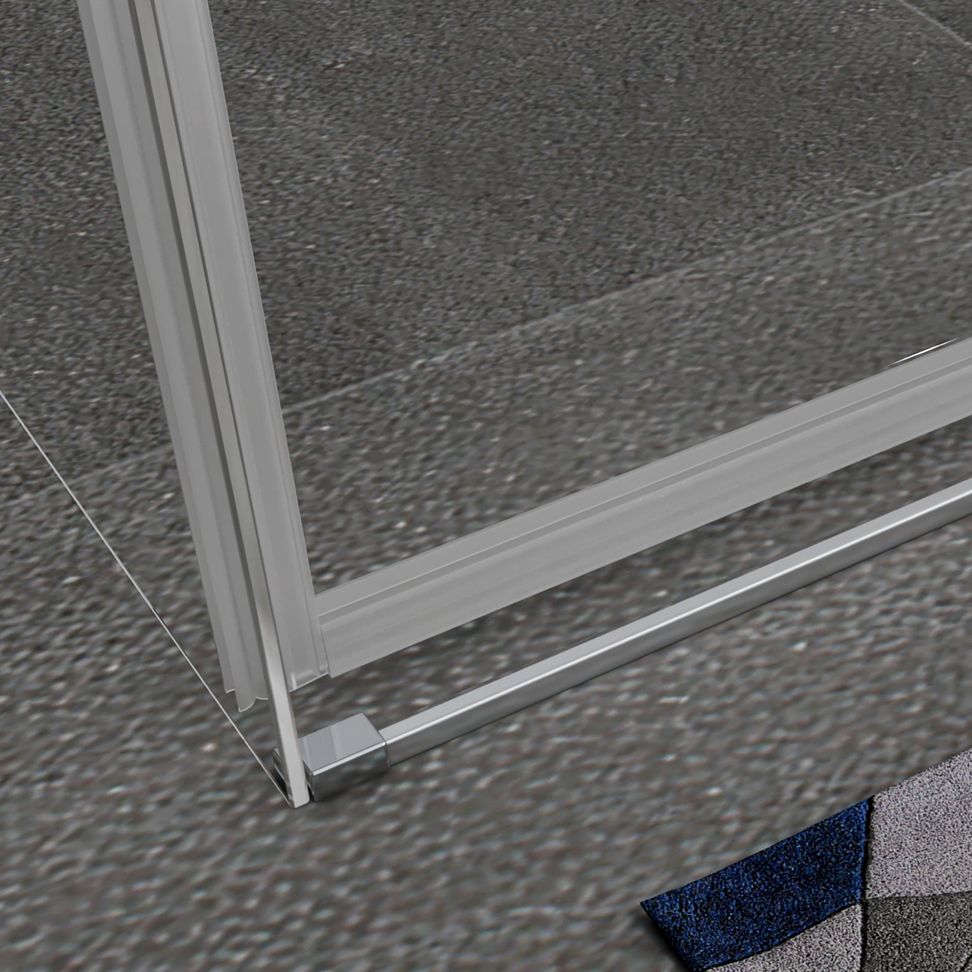 KAYLEE - Box doccia ad angolo con porta scorrevole, vetro trasparente 6 mm e profilo cromato