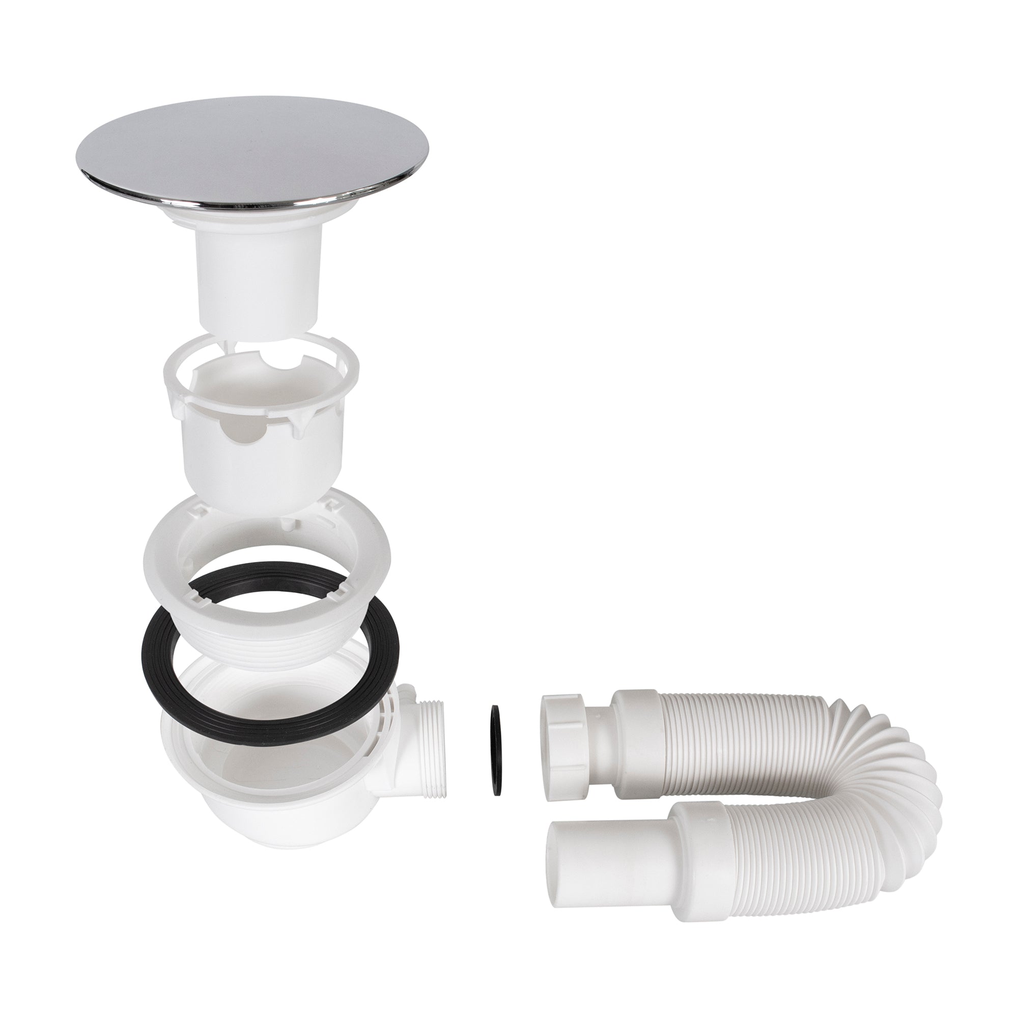 SHIMMER - Piatto doccia acrilico liscio ultrapiatto con finitura bianca e piletta inclusa