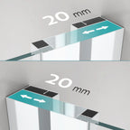 KAYLEE - Cabine de duche de canto com portas de correr, vidro transparente 6 mm e perfil cromado