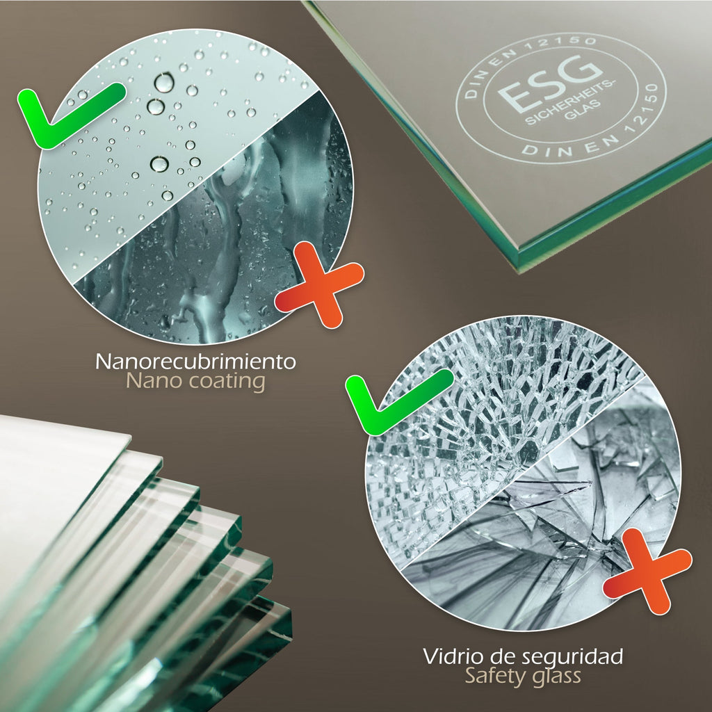 MATILDE - Cabine de duche de canto com portas dobráveis em vidro temperado e perfil cromado