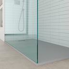 POLAR - Piatto doccia antiscivolo con finitura grigia e sifone incluso