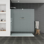 POLAR - Base de duche antiderrapante com acabamento branco e sifão incluído