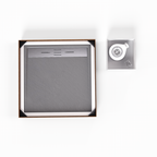 HIEMAL - Base de duche cinzenta antiderrapante GRIPSTONE com grelha inox incluída