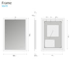 FRAME - Specchio da bagno con illuminazione LED integrata ed elegante cornice