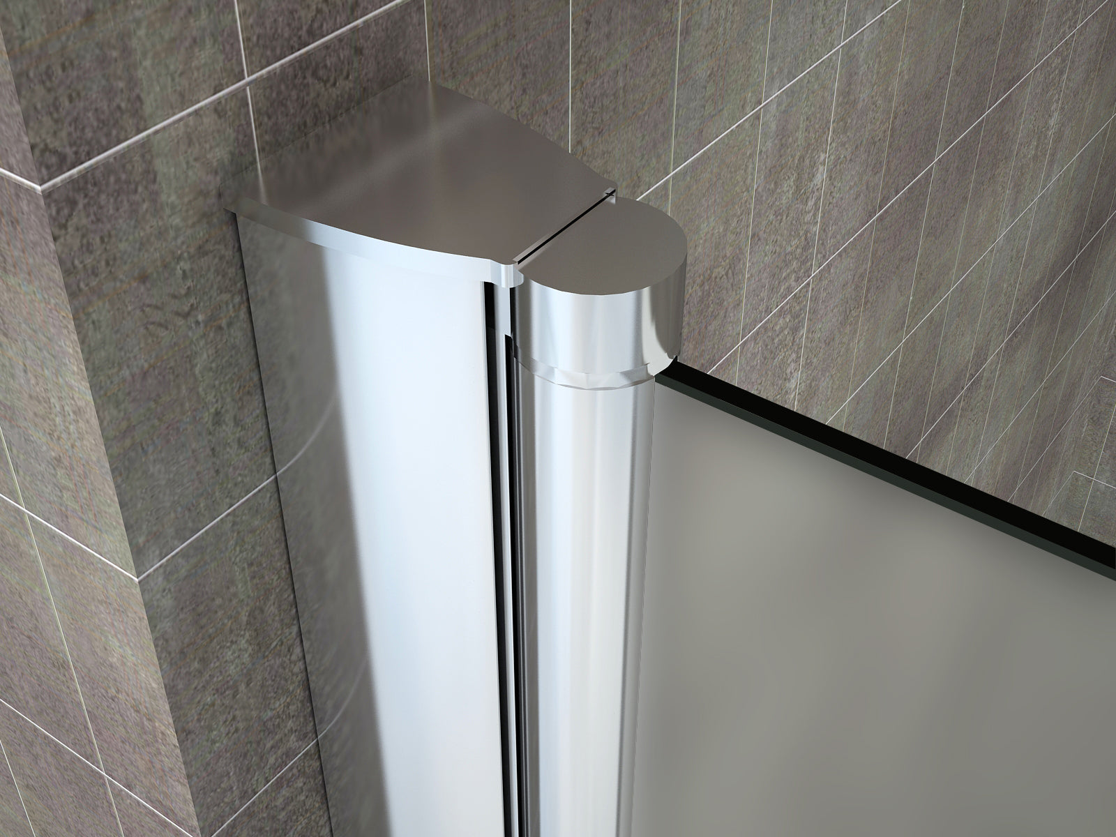 ANITA - Divisória para banheira em vidro temperado fosco 6 mm