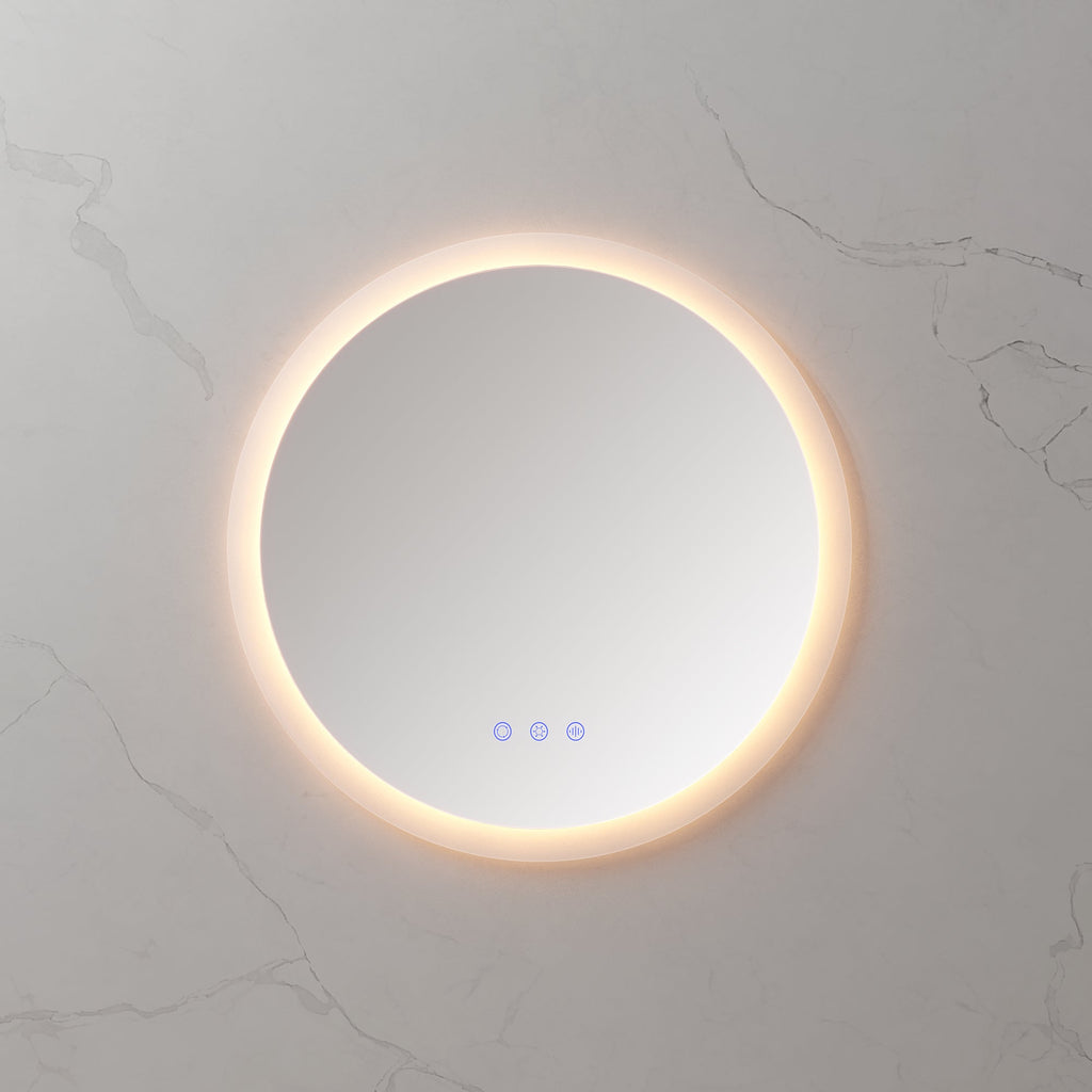 RADIUS - Espejo de baño redondo con iluminación LED integrada