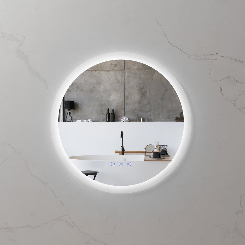 RADIUS - Espejo de baño redondo con iluminación LED integrada