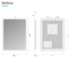 MELLOW - Espelho de casa de banho com iluminação LED integrada e design minimalista