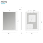 FRAME - Specchio da bagno con illuminazione LED integrata ed elegante cornice