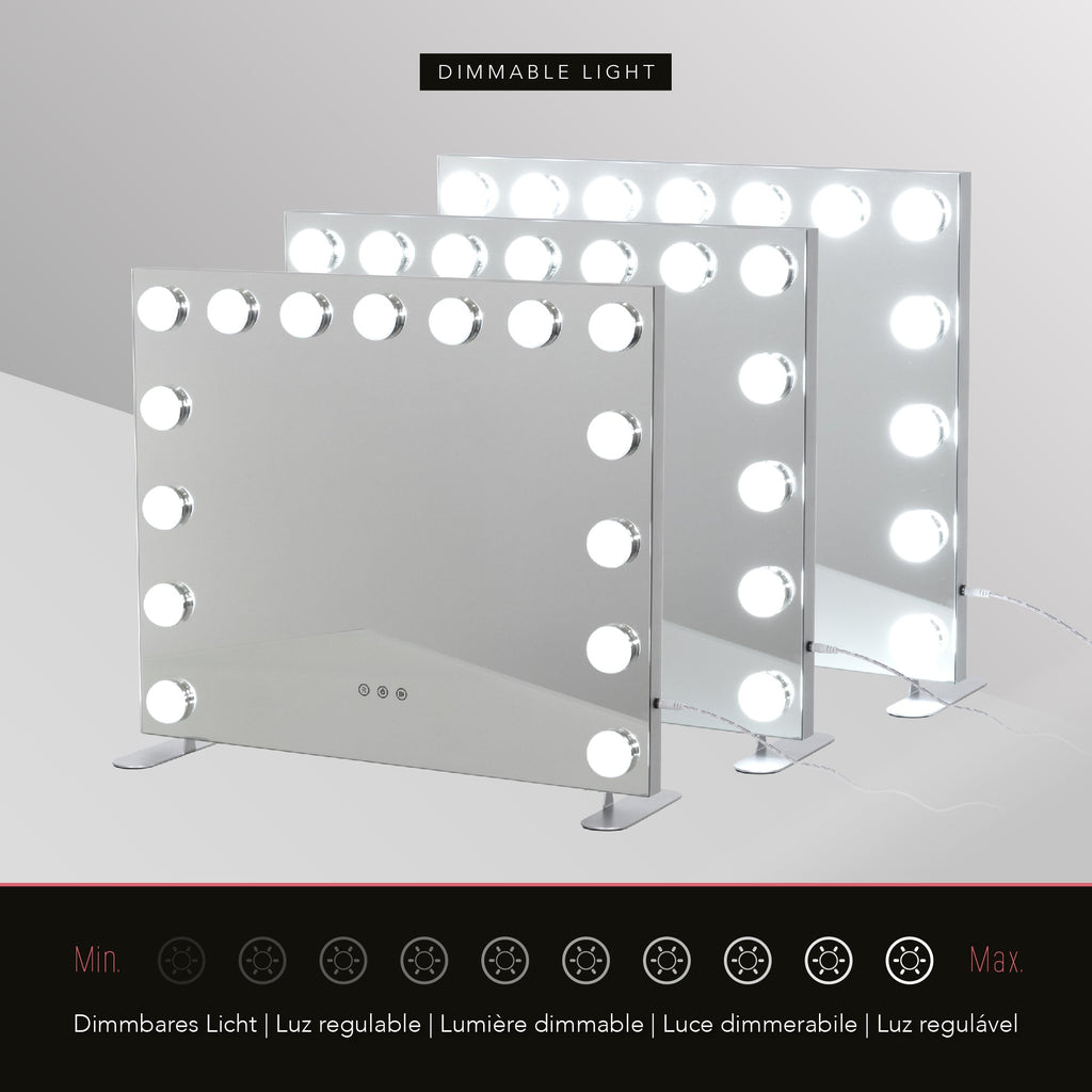BULB PROP - Espelho de maquilhagem com iluminação LED e suporte ajustável