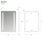 BEAM - Espelho de casa de banho com iluminação LED integrada e design moderno