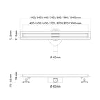 Sifone per doccia con sifone a 360° e filtro anti-odore modello B12