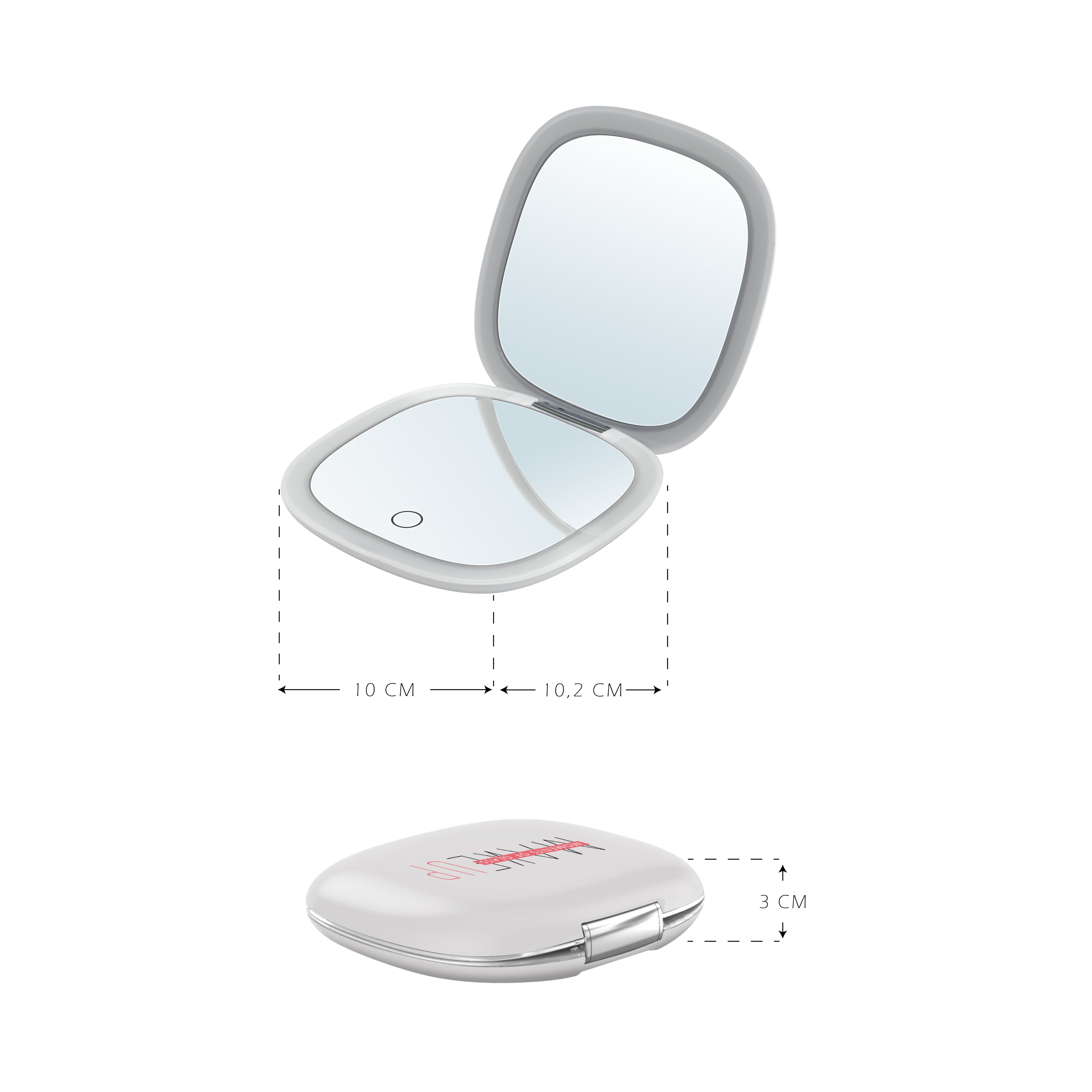 MAQUILLAJE - Espejo portátil de maquillaje con iluminación LED integrada