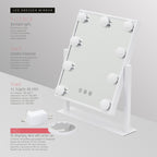 BULB TINY - Espelho de maquilhagem compacto com iluminação LED para uso diário