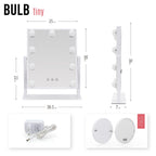 BULB TINY - Espelho de maquilhagem compacto com iluminação LED para uso diário