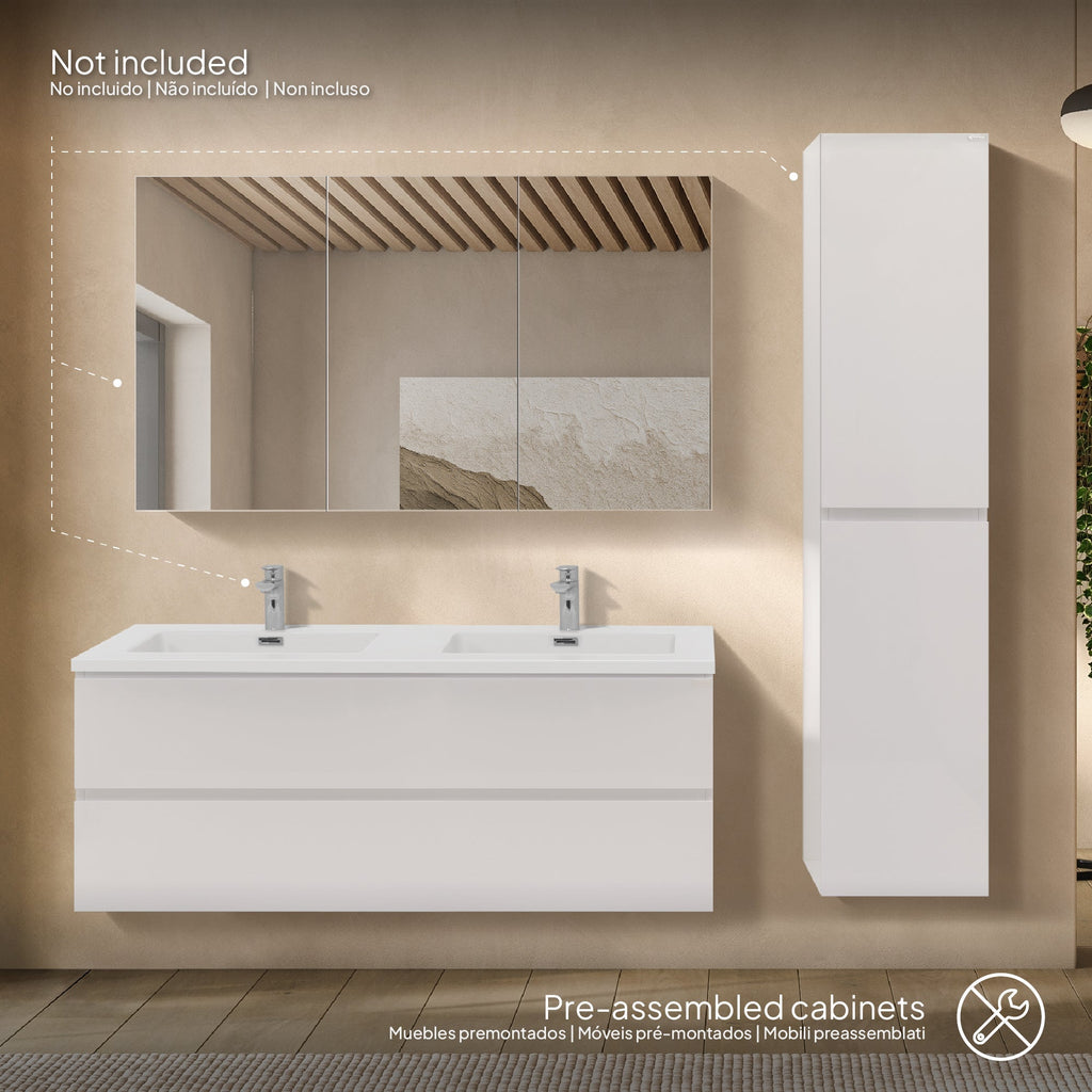 ATENA - Móvel de lavatório suspenso com gaveta soft-close