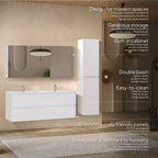 ATENA - Conjunto de casa de banho suspenso com várias dimensões e acabamentos